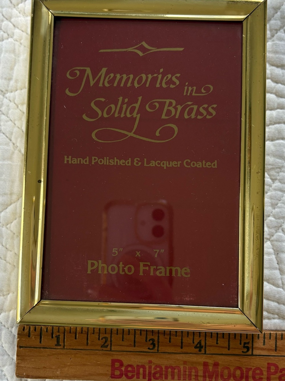 Vintage Solid Brass Photo Frame 5”X 7” - Picture 4 of 4